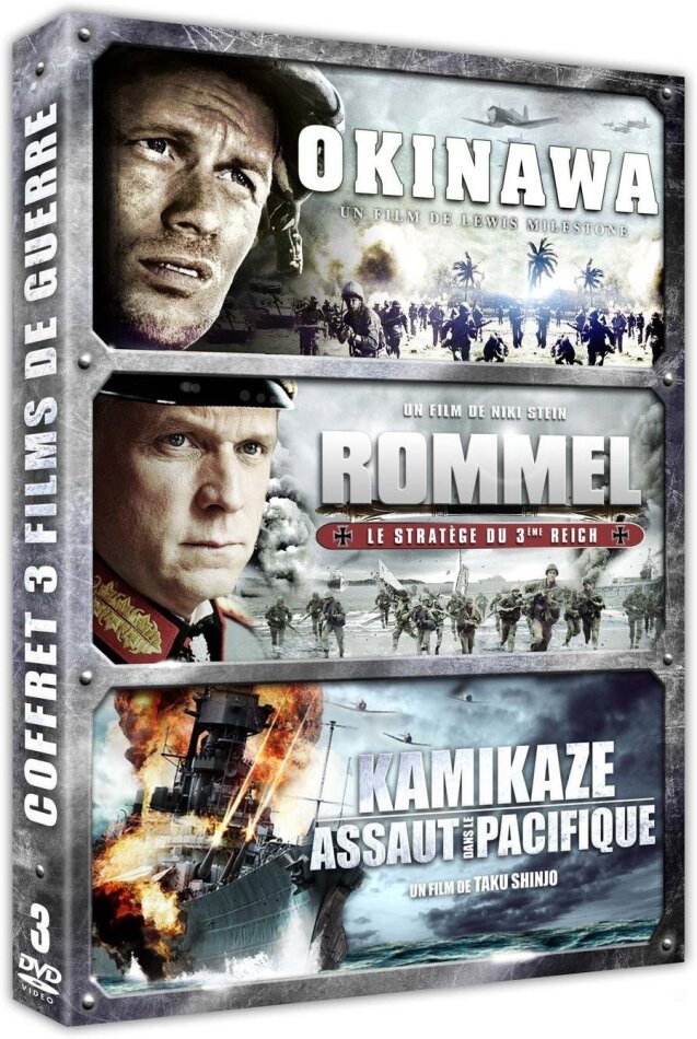 Coffret 3 films de guerre - Okinawa / Rommel / Kamikaze 3 DVDs
