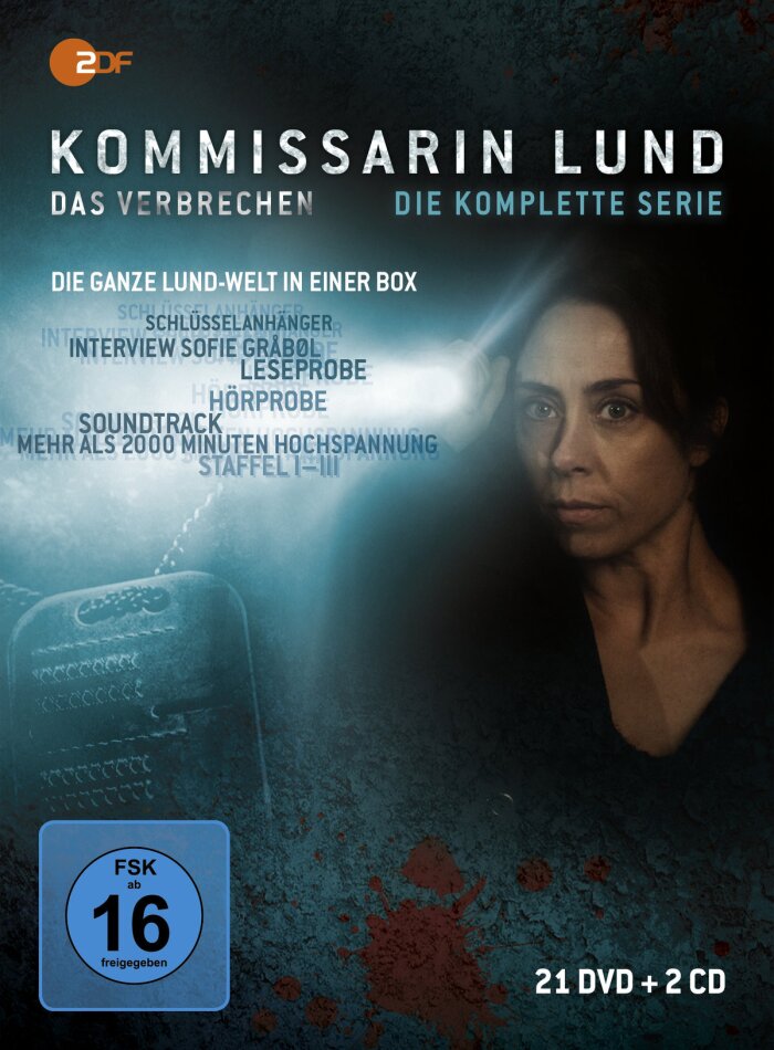 Kommissarin Lund - Die komplette Serie - Das Verbrechen 1-3 21 DVDs + 2 CDs