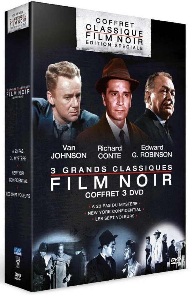 Coffret classique film noir - Les 7 voleurs / New York Confidential / A 23 pas du mystère s/w, 3 DVDs