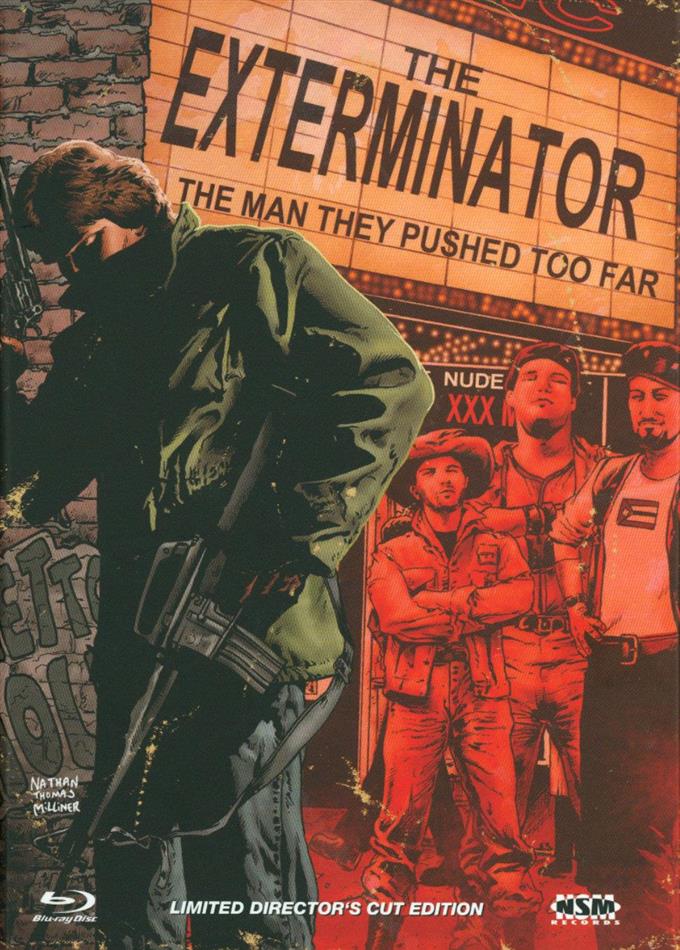 The Exterminator (1980) Cover B, Limited Edition, Mediabook, Uncut, Blu-ray + DVD
