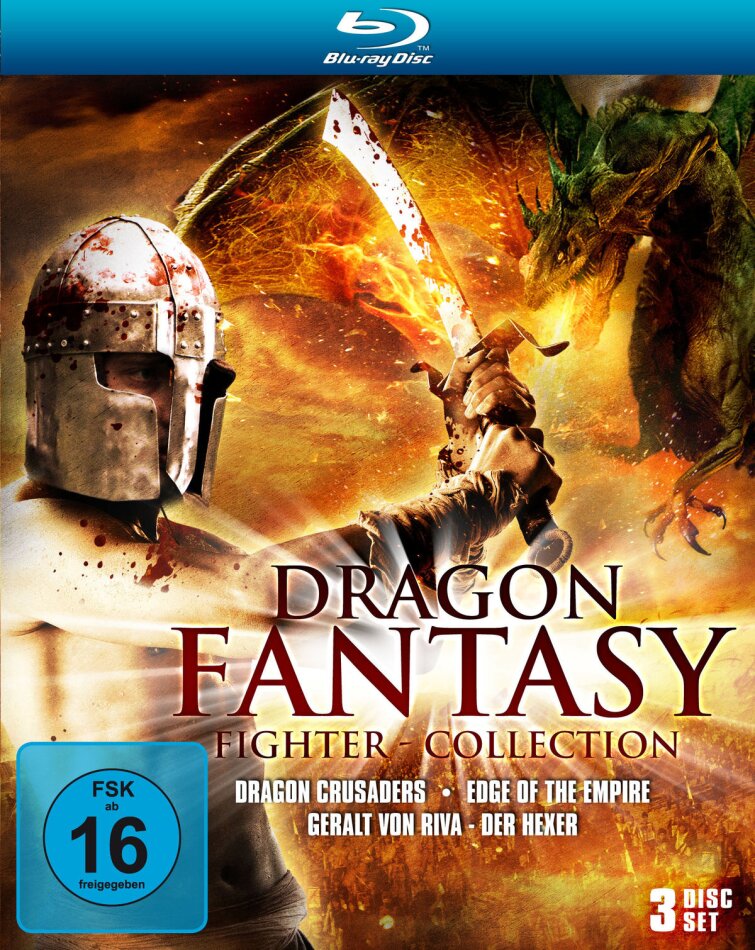 Dragon Fantasy Fighter Collection - Dragon Crusaders / Edge of the Empire / Geralt von Riva - Der Hexer 3 Blu-rays