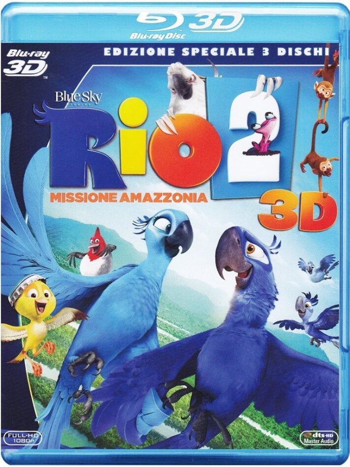Rio 2 - Missione Amazzonia (2014) Blu-ray 3D + Blu-ray + DVD