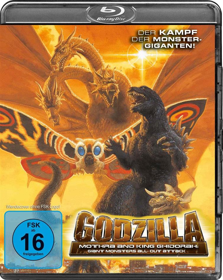 Godzilla, Mothra and King Ghidorah - Giant monsters all-out attack