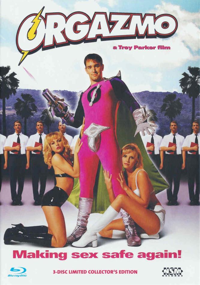 Orgazmo (1997) Cover A, Collector's Edition, Limited Edition, Mediabook, Uncut, Blu-ray + 2 DVDs