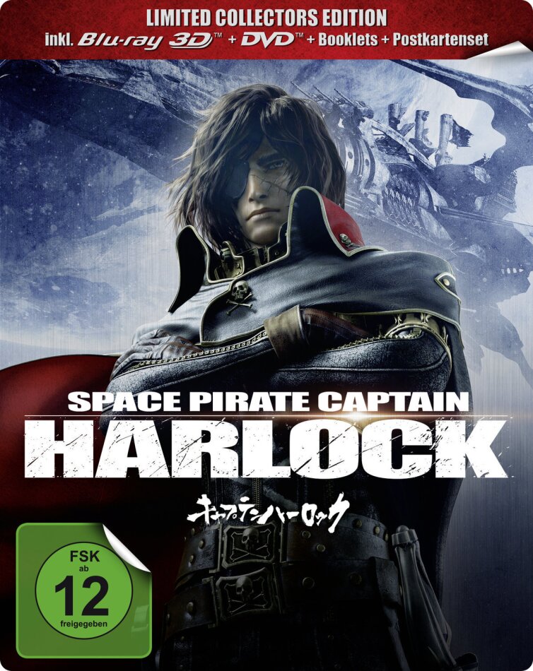 Space Pirate Captain Harlock (2013) Limited Collector's Edition, Steelbook, Blu-ray 3D (+2D) + Blu-ray + DVD
