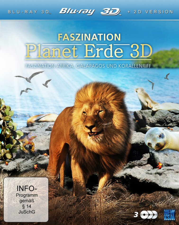 Faszination Planet Erde - Faszination Afrika, Galapagos und Korallenriff 3 Blu-ray 3D (+2D)