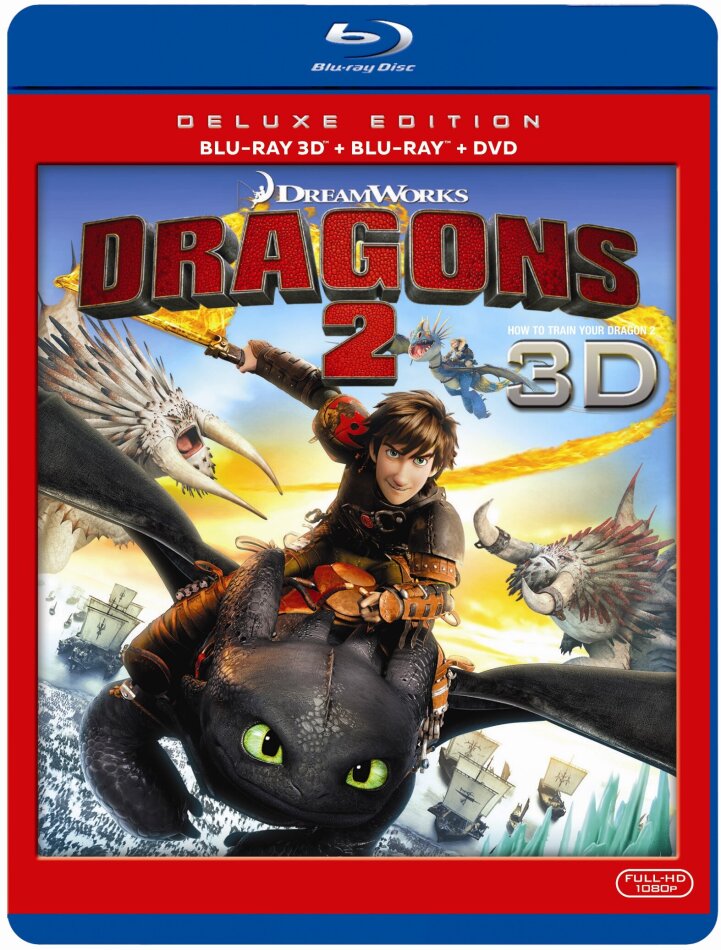 Dragons 2 (2014) Deluxe Edition, Blu-ray + Blu-ray 3D + DVD
