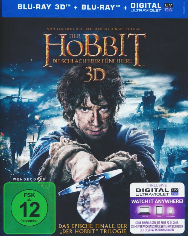 Der Hobbit 3 - Die Schlacht der fünf Heere (2014) 2 Blu-ray 3D + 2 Blu-rays