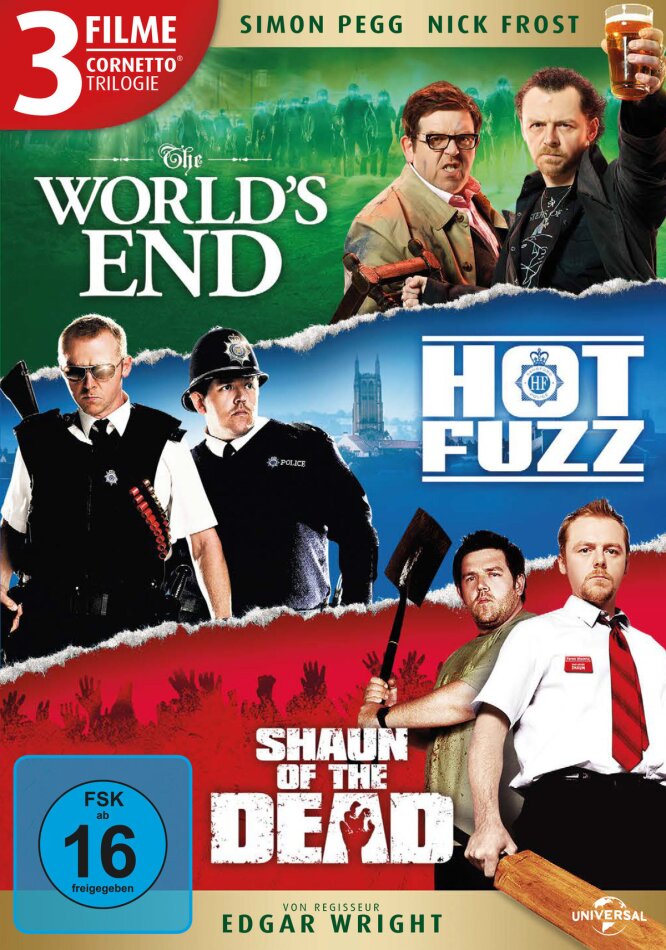 The World's End / Hot Fuzz / Shaun of the Dead - Cornetto Trilogie 3 DVDs