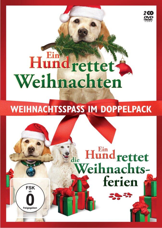 Ein Hund rettet Weihnachten / Ein Hund rettet die Weihnachtsferien - Weihnachtsspass im Doppelpack 2 DVDs