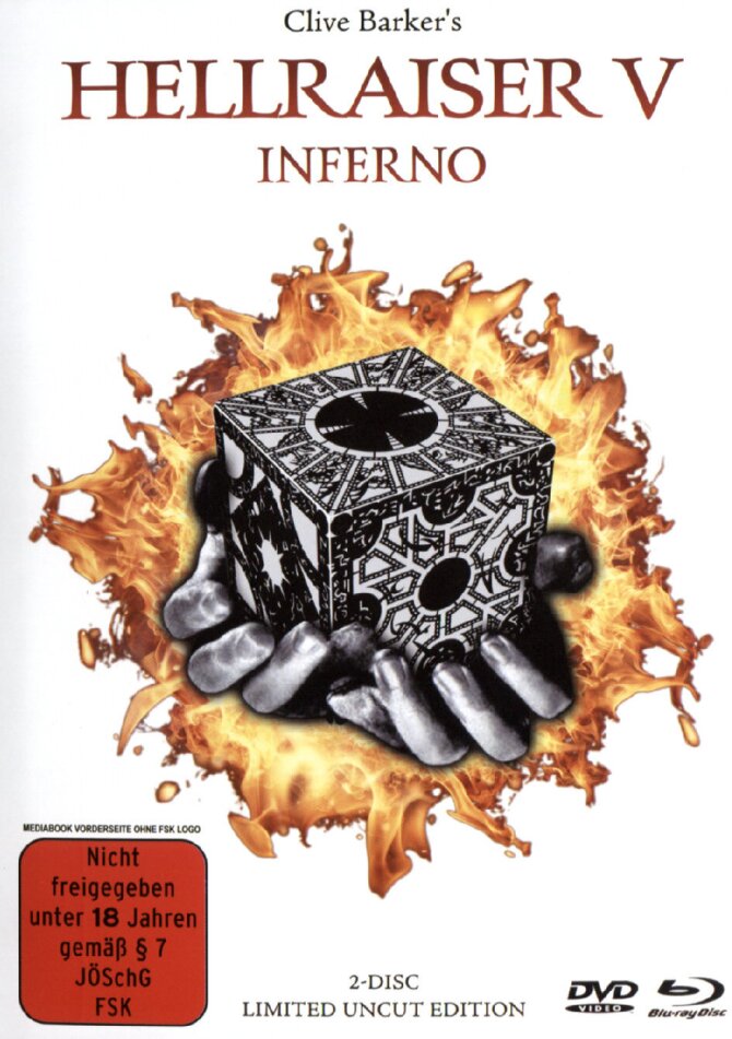 Hellraiser 5 - Inferno (2000) White Edition, Limited Edition, Mediabook, Uncut, Blu-ray + DVD