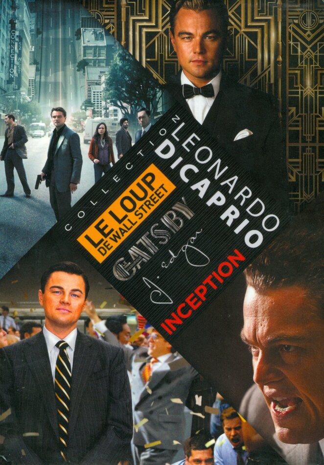 Leonardo DiCaprio Collection - Le Loup de Wall Street / Gatsby le magnifique / J. Edgar / Inception 4 DVDs