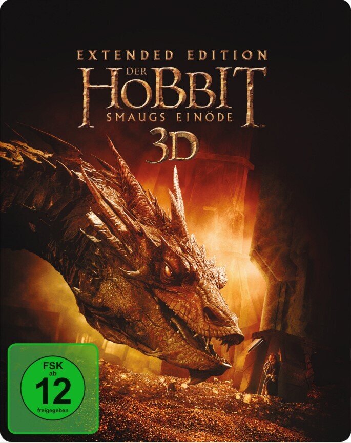 Der Hobbit 2 - Smaugs Einöde (2013) Extended Edition, Steelbook, 5 Blu-ray 3D (+2D)