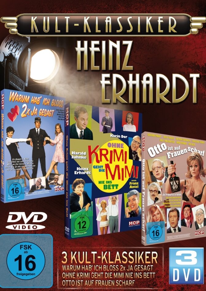 Heinz Erhardt Kult-Klassiker, Digibook, 3 DVDs