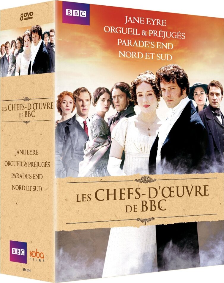 Les chefs-d'oeuvre de BBC - Jane Eyre / Orgueil & Préjugés / Parade's End / Nord et Sud 8 DVDs
