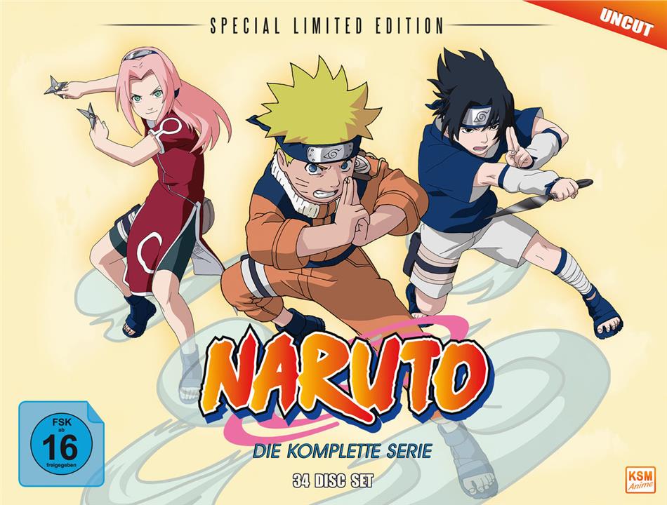 Naruto - Die komplette Serie Limited Special Edition, Uncut, 34 DVDs