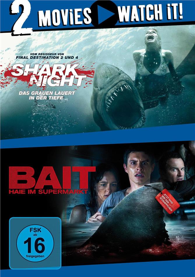 Shark Night / Bait - Haie im Supermarkt 2 DVDs