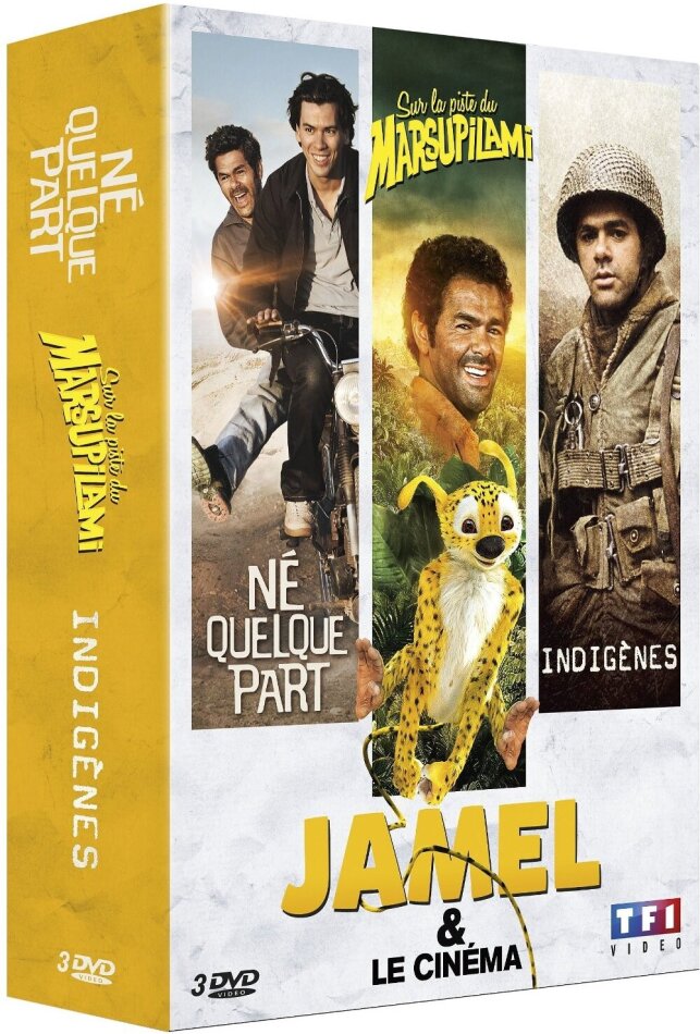 Jamel & le Cinéma - Né quelque part / Sur la piste du Marsupilami / Indigènes 3 DVD