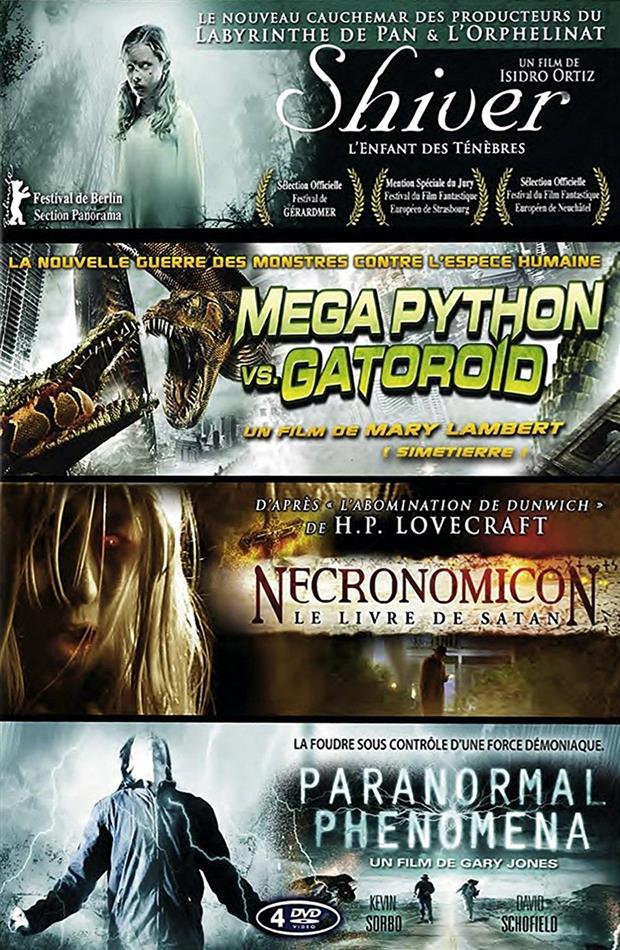 Coffret Fantastique - Shiver: L'enfant des ténèbres / Mega Python vs. Gatoroid / Necronomicon: Le livre des ténèbres + Paranormal Phenomena 4 DVD