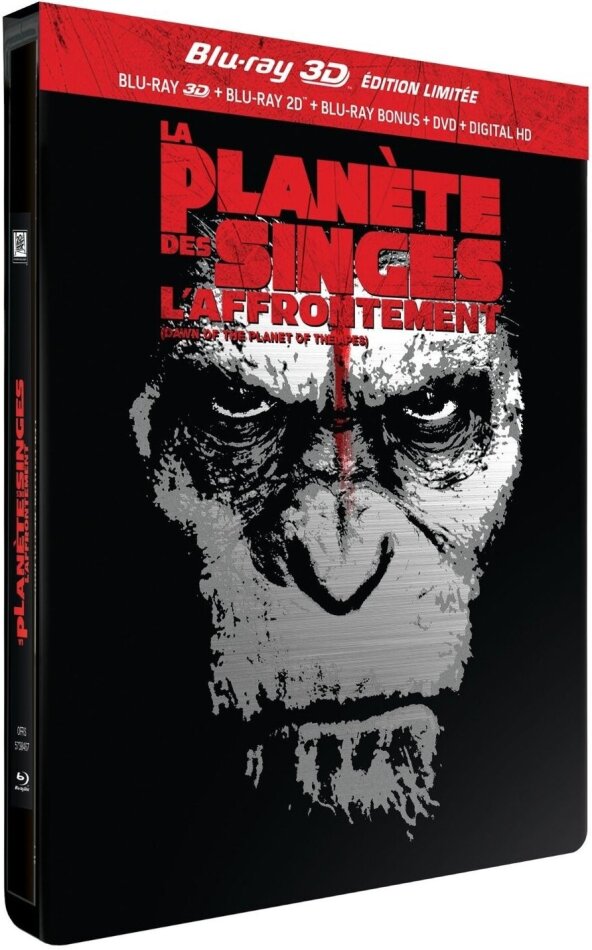 La Planète des Singes - L'affrontement (2014) Limited Edition, Steelbook, Blu-ray 3D + Blu-ray + DVD