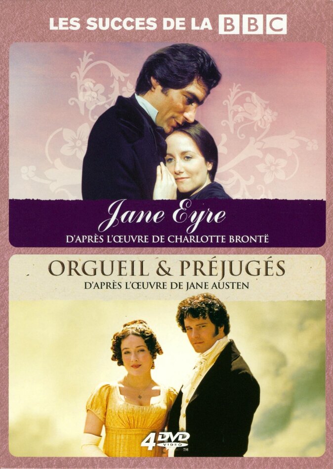 Jane Eyre (1983) / Orgueil & préjugés (1995) BBC, 4 DVDs