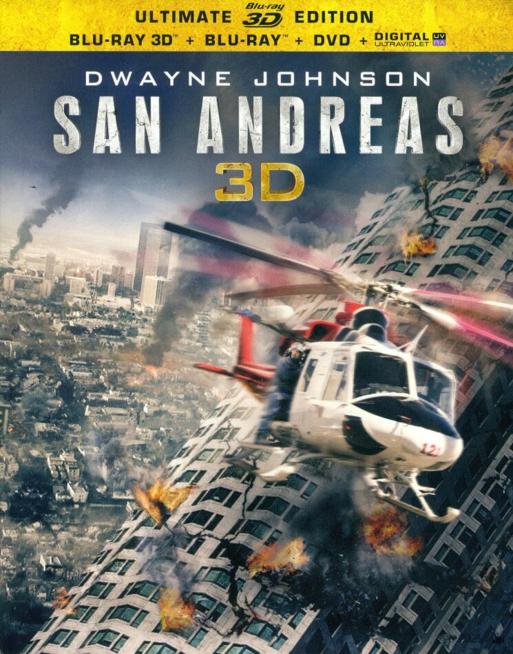 San Andreas (2015) Blu-ray 3D + Blu-ray + DVD