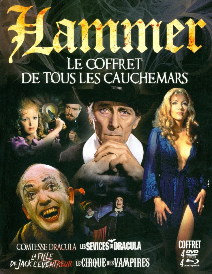 Hammer - Le coffret de tous les cauchemars 4 DVDs + 4 Blu-rays