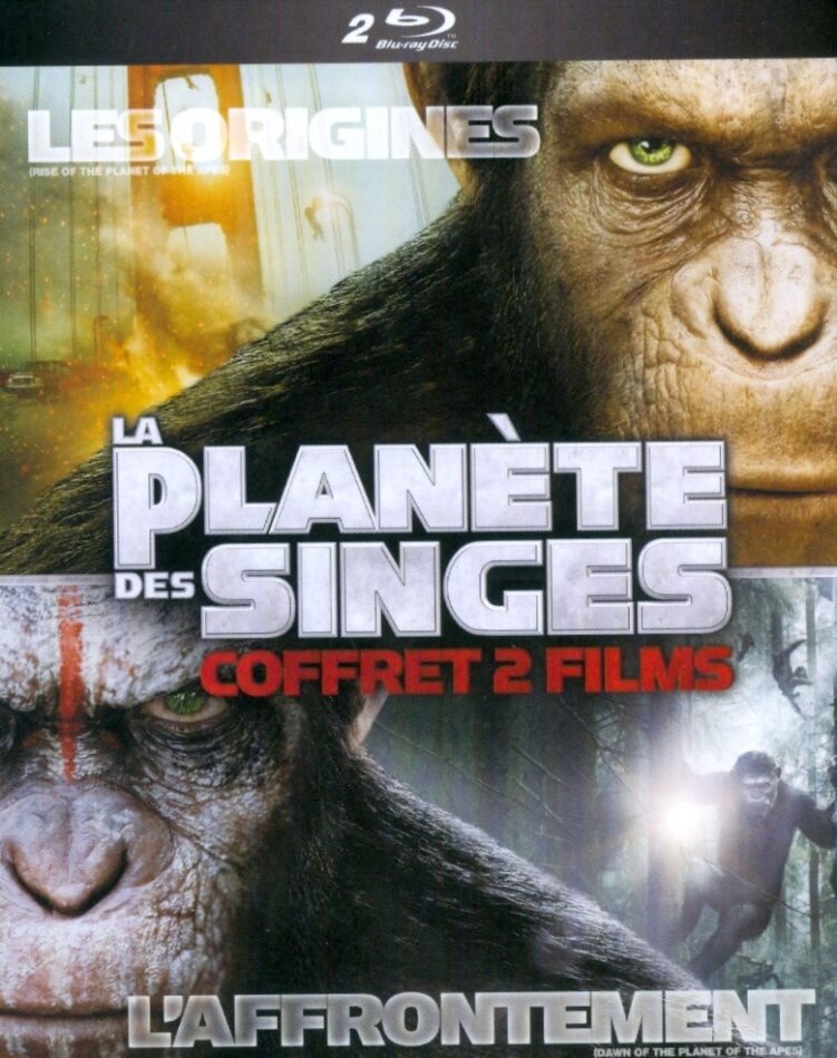 La planète des singes - Les origines (2011) / La planète des singes - L'affrontement (2014) 2 Blu-ray
