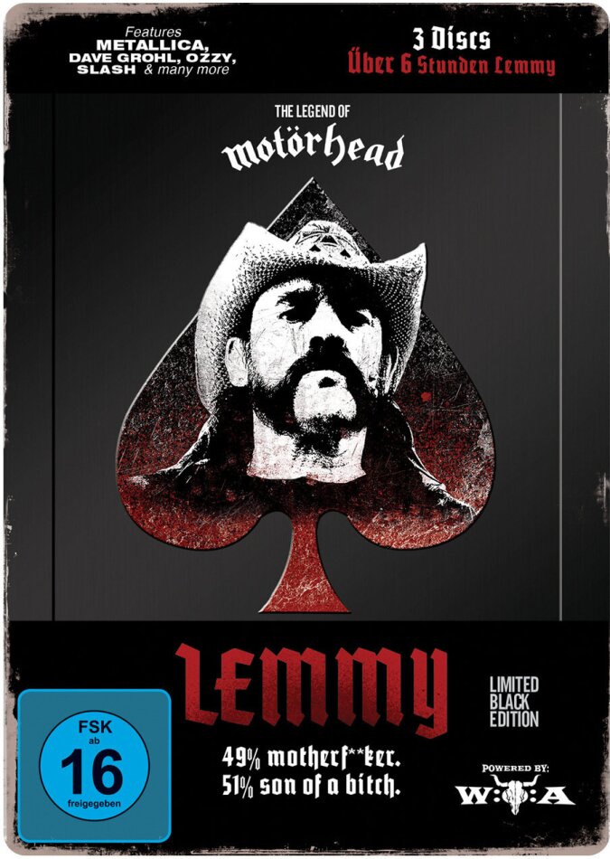 Lemmy Kilmister - Lemmy (Limited Black Edition) Steelbook, 3 DVDs