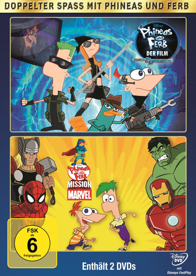 Phineas und Ferb - Der Film - Quer durch die 2. Dimension / Mission Marvel 2 DVDs