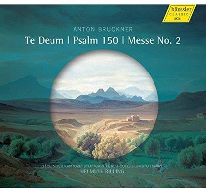Anton Bruckner (1824-1896), Helmuth Rilling, Bach Collegium Stuttgart & G&auml;chinger Kantorei Stuttgart - Te Deum - Psalm 150 - Messe Nr. 2 E-Moll