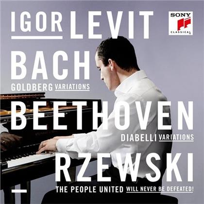 Johann Sebastian Bach (1685-1750), Ludwig van Beethoven (1770-1827), Rzewski & Igor Levit - Goldberg Variatons, Diabelli Variations, The People United Will Never Be Defeated (3 CD)