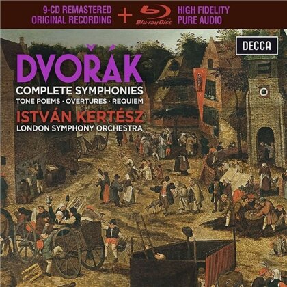 Antonin Dvor&aacute;k (1841-1904), Istvan Kertesz & The London Symphony Orchestra - Complete Symphonies - Tone Poems - Overtures - Requiem (9 CDs + Blu-ray)