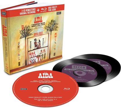 Sir Georg Solti, Leontyne Price, Jon Vickers, Robert Merrill, &hellip; - Aida (2 CDs + Blu-ray)