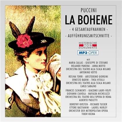 Maria Callas, Giuseppe Di Stefano, Rosina Torri, Aristodemo Giorgini, &hellip; - La Boheme - (MP3!!!) - 4 Gesamtaufnahmen und 1 Querschnitt - Mailand 8./9.1956, Mailand 1928, Rom 1952, New York 30.3.1957, Berlin 1942 (2 CDs)