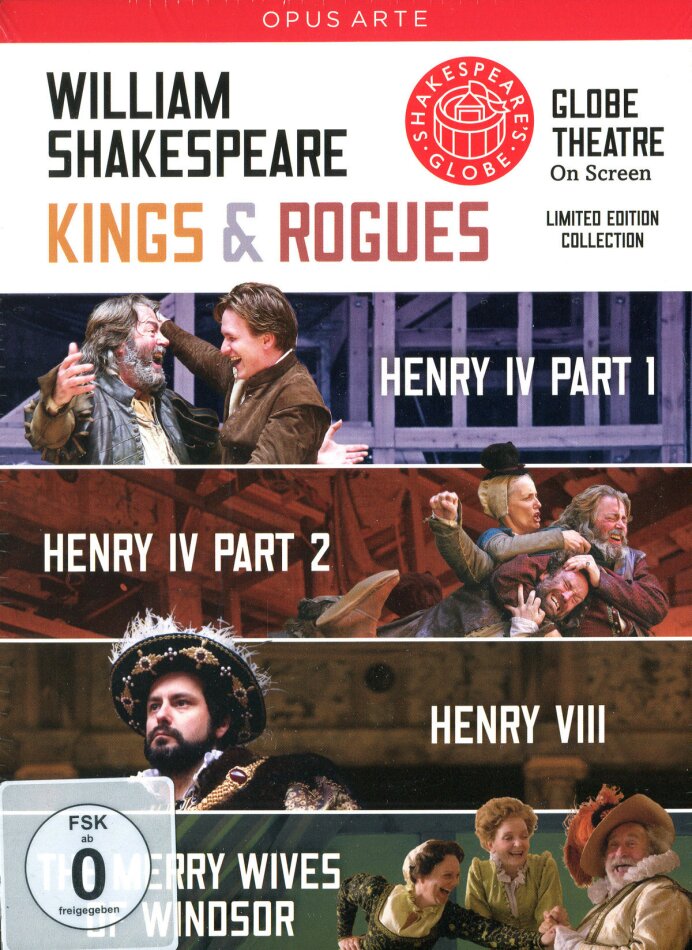 Shakespeare - Kings & Rogues Shakespeare's Globe, Opus Arte, 4 DVDs