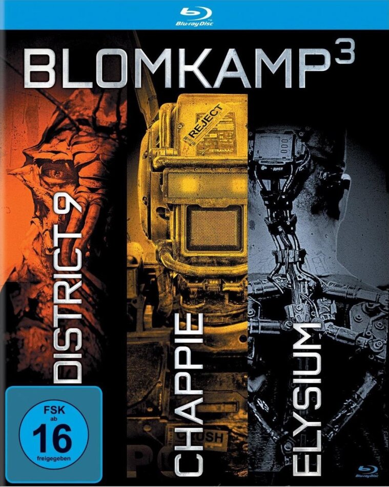 Blomkamp³ - District 9 / Chappie / Elysium Digibook, Limited Edition, 3 Blu-rays
