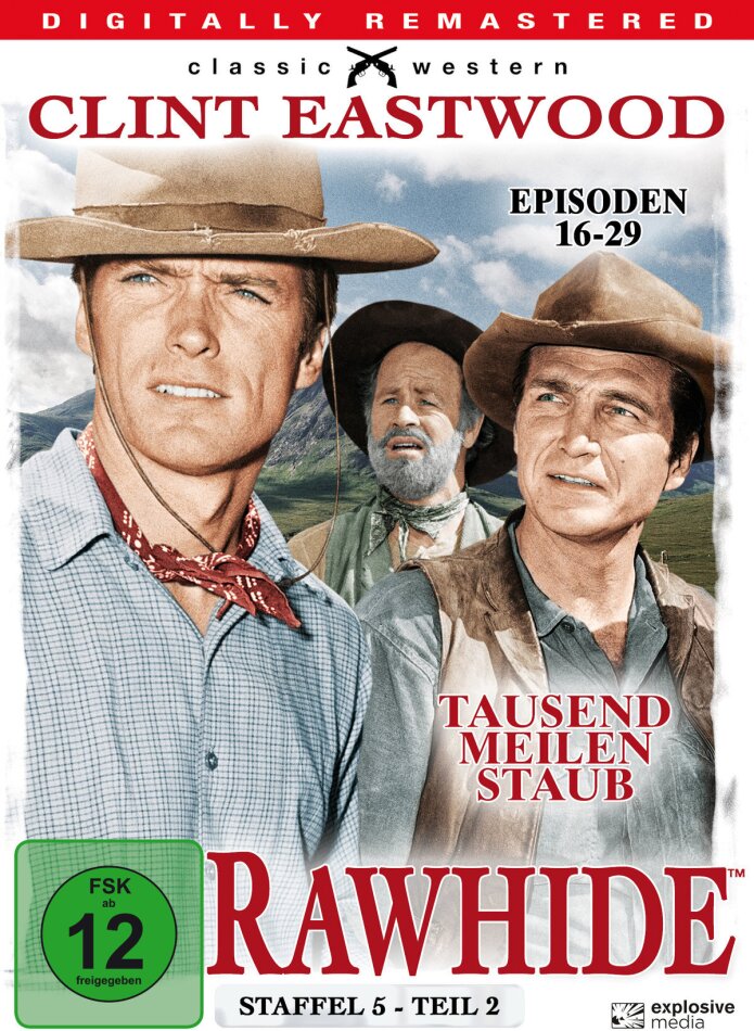 Rawhide - Staffel 5.2 Classic Western, Remastered, b/w, 4 DVDs