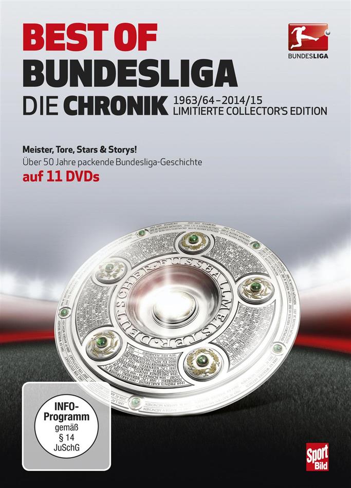 Best of Bundesliga - Die Chronik 1963/64 -2014/15 Limited Collector's Edition, 11 DVDs