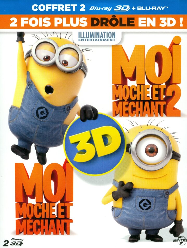 Moi, moche et méchant 1 & 2 2 Blu-ray 3D + 2 Blu-rays