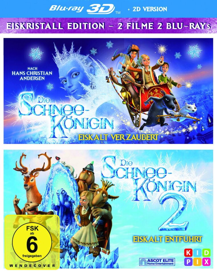 Die Schneekönigin 1+2 2 Blu-ray 3D (+2D)