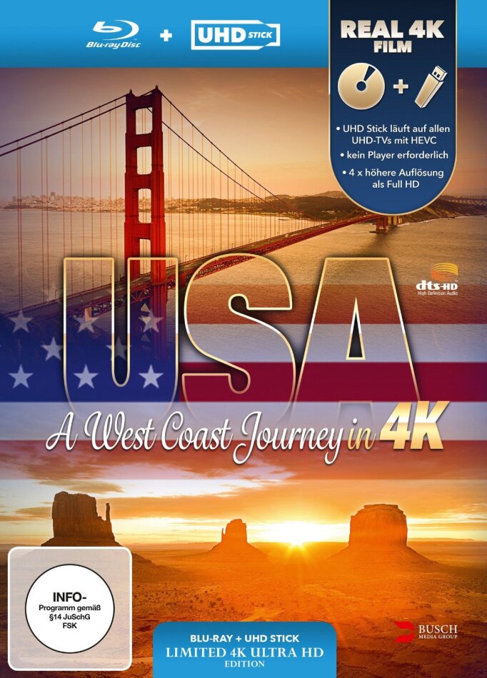 USA - A West Coast Journey (inkl. UHD Stick in Real 4K) (2014) Limited Edition