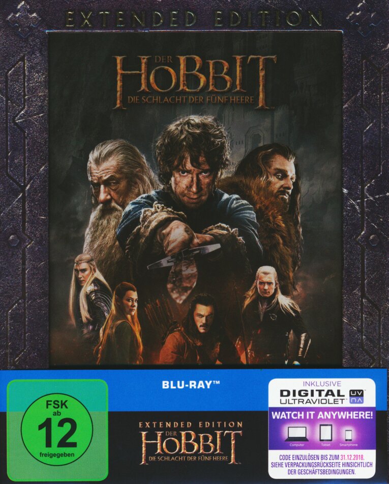 Der Hobbit 3 - Die Schlacht der fünf Heere (2014) Extended Edition, 2 Blu-rays