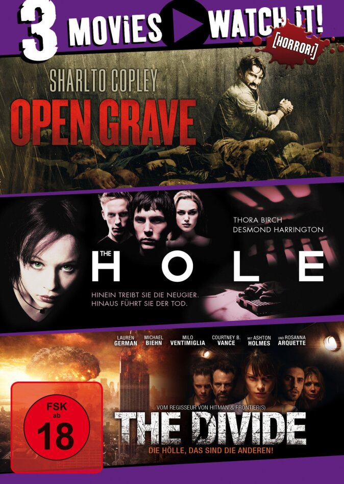Open Grave / The Hole / The Divide 3 DVDs