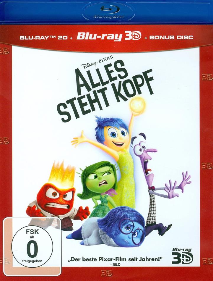Alles steht Kopf (2015) Blu-ray 3D + 2 Blu-rays