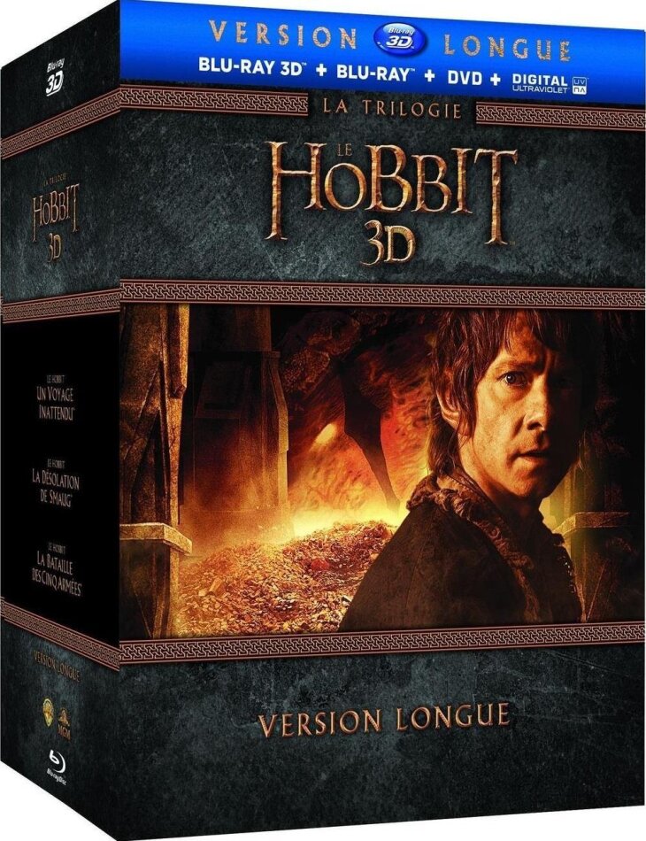 Le Hobbit - La Trilogie Langfassung, 6 Blu-ray 3D + 9 Blu-rays + 6 DVDs