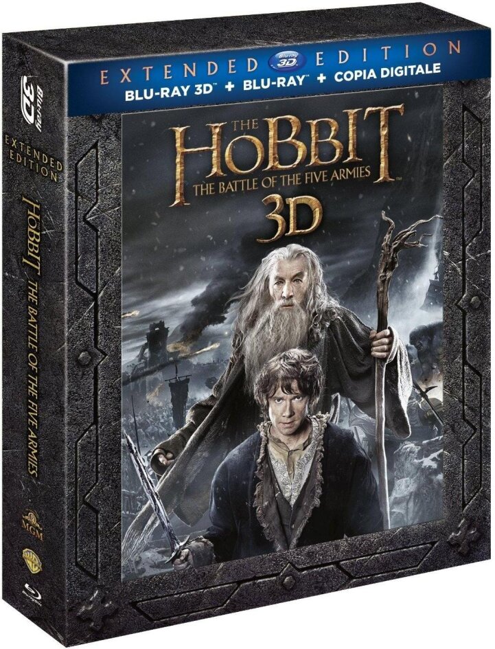 Lo Hobbit 3 - La battaglia delle cinque armate (2014) Extended Edition, 3 Blu-rays + 2 Blu-ray 3D