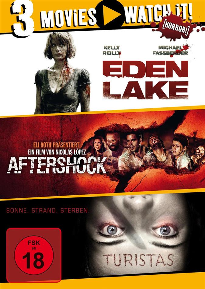 Eden Lake / Aftershock / Turistas 3 DVDs