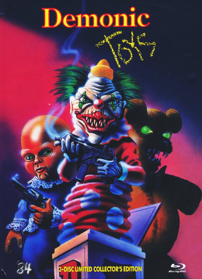 Demonic Toys (1992) Cover B, US-Fassung, Collector's Edition, Director's Cut, Limited Edition, Uncut, Mediabook, Blu-ray + 2 DVDs