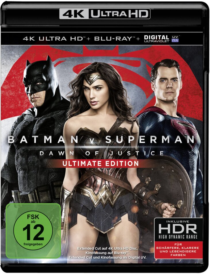 Batman v Superman - Dawn of Justice (2016) Extended Edition, Kinoversion, Ultimate Edition, 4K Ultra HD + Blu-ray